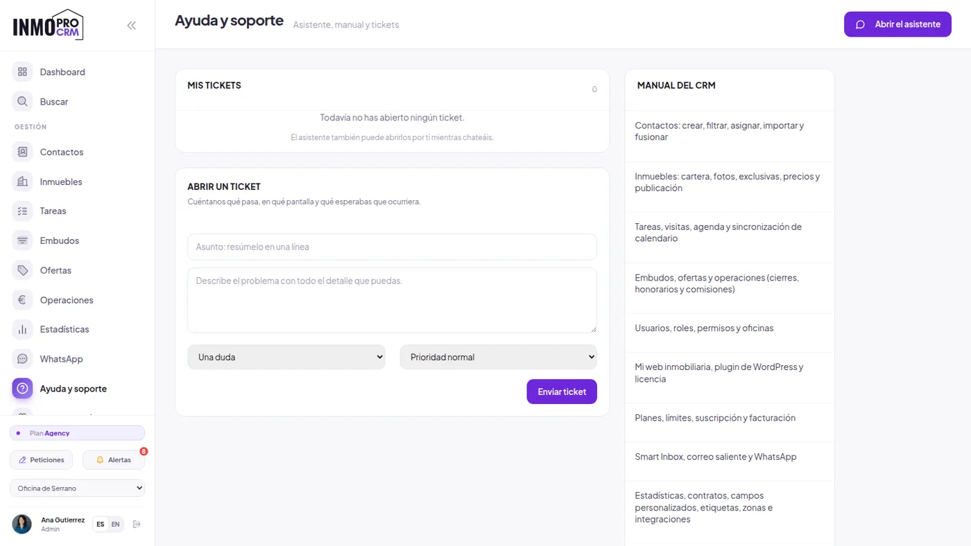 Pregunta a tus datos en InmoProCRM: En lenguaje normal, como a un compañero