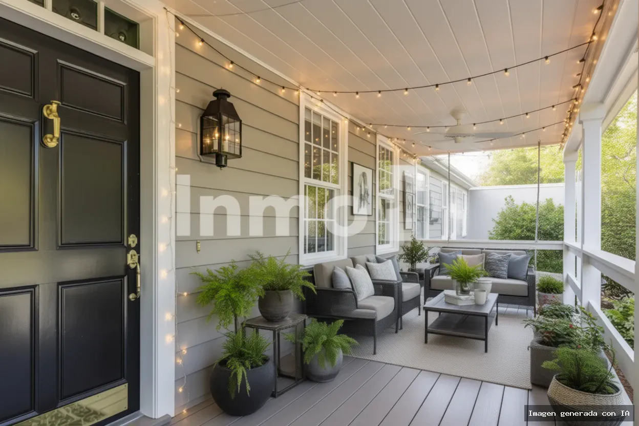 Después: Porche y terraza con home staging virtual