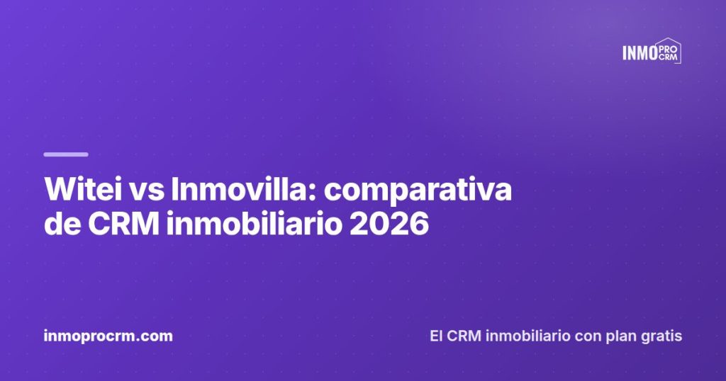 Witei vs Inmovilla: comparativa de CRM inmobiliario 2026 — InmoProCRM