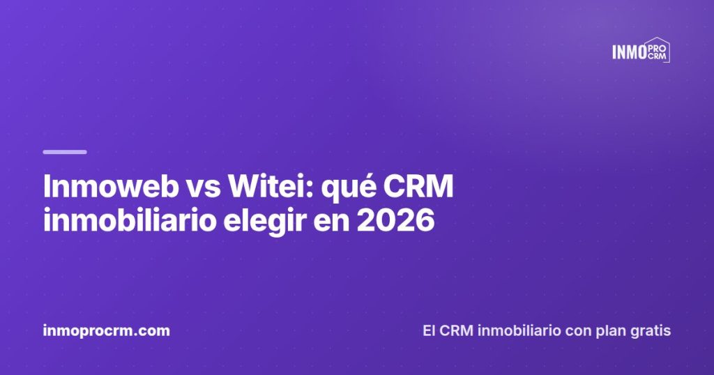 Inmoweb vs Witei: qué CRM inmobiliario elegir en 2026 — InmoProCRM
