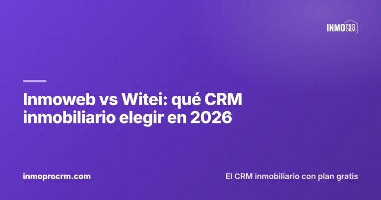Inmoweb vs Witei: qué CRM inmobiliario elegir en 2026 — InmoProCRM