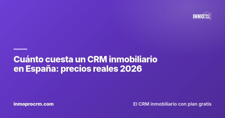 Cuánto cuesta un CRM inmobiliario en España: precios reales 2026 — InmoProCRM